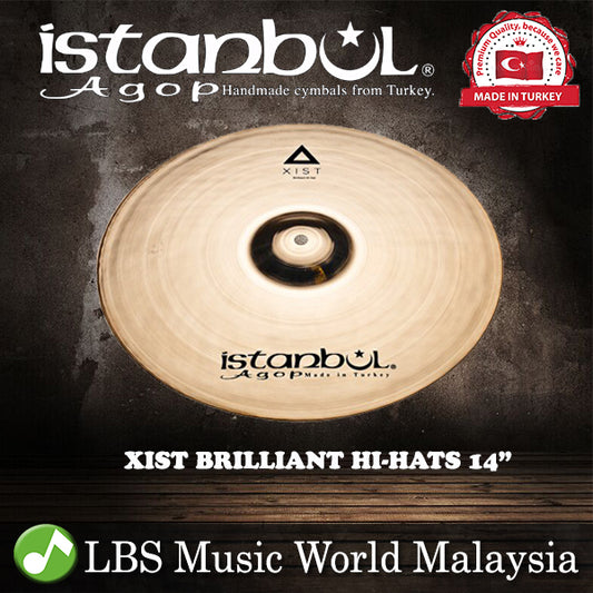Istanbul Agop Cymbals 14" Xist Brilliant Hi-Hats Hihat Hi Hat Cymbal (XHB14)