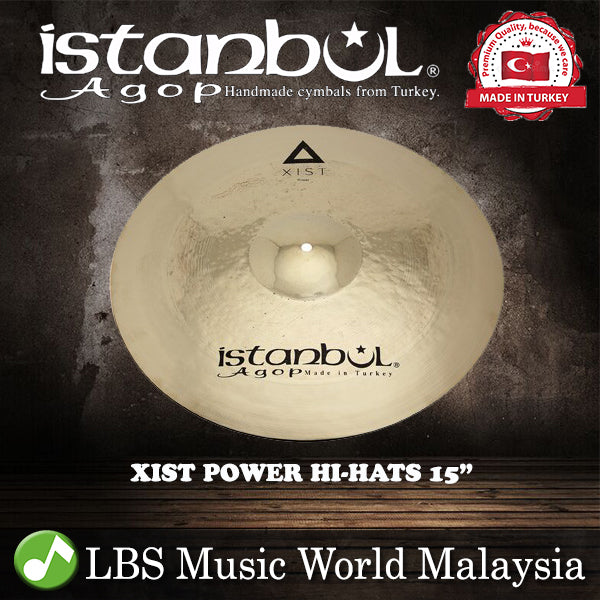 Istanbul Agop Cymbals 15" Xist Power Hi-Hats Hihat Hi Hat Cymbal (XPWHB15)