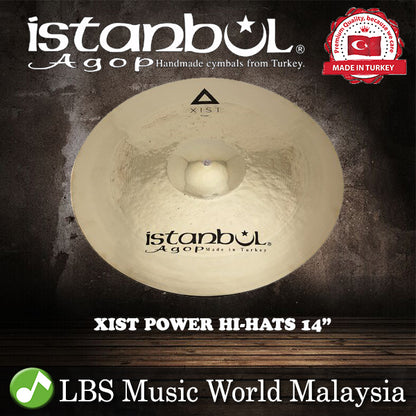 Istanbul Agop Cymbals 14" Xist Power Hi-Hats Hihat Hi Hat Cymbal (XPWHB14)