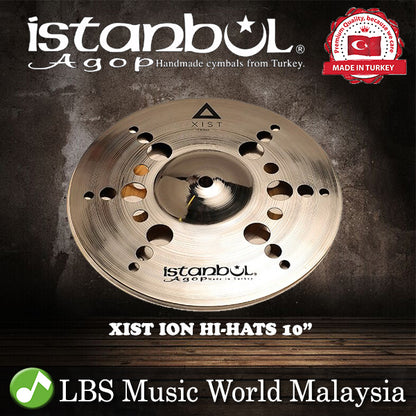 Istanbul Agop Cymbals 10" Xist ION Hi-Hats Hihat Hi Hat Cymbal (XIH10)