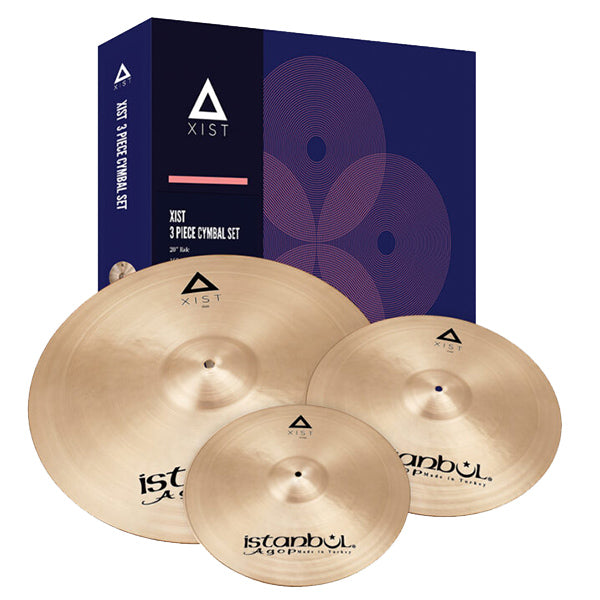 Istanbul Agop Cymbals Xist Set 14" Hi-Hats 16"Crash 20 Ride Cymbal with Bag (IXS3)