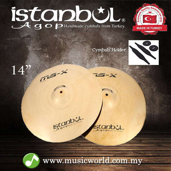 Istanbul Agop Cymbals 14" MS-X Marching Cymbal With Holder MSX (MSXMB14)