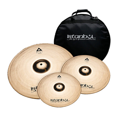 Istanbul Agop Cymbals Xist Brilliant Set 14" Hi-Hats 16" Crash 20" Ride Cymbal Pack With Bag (IXBS3)
