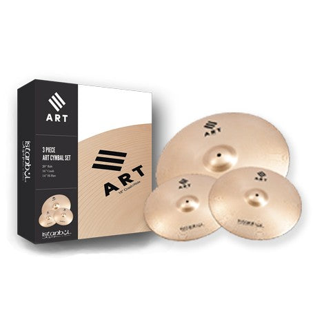 Istanbul Agop Cymbals ART 3 Piece Set 14" Hi-Hats 16" Crash 20" Ride Set With Bag (IART3)