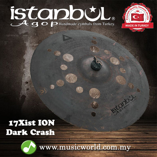 İstanbul Agop Cymbals 17" Inch Xist ION Dark Crash Hand Hammered Cymbal (XDIC17)