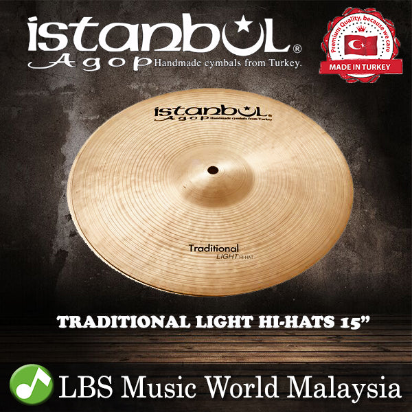 Istanbul Agop Cymbals 15" Traditional Light Hi-Hat Cymbal (LH15)