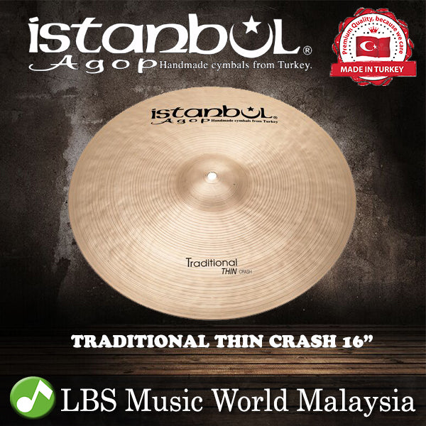 Istanbul Agop Cymbals 16" Traditional thin Crash Cymbal (THC16)