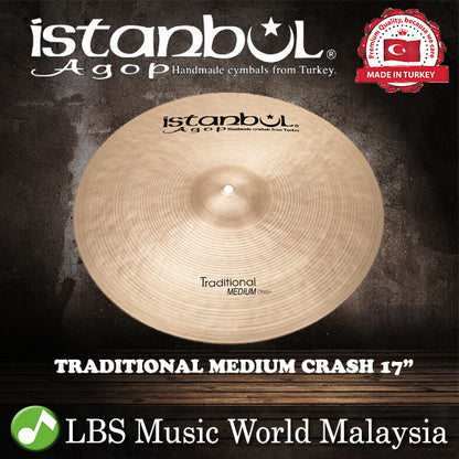 Istanbul Agop Cymbals 17" Traditional Medium Crash Cymbal (MC17)