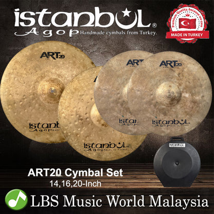 [Clearance] Istanbul Agop ART20 Used Cymbal Set With Bag and Case - 20, 16, 14 Inch