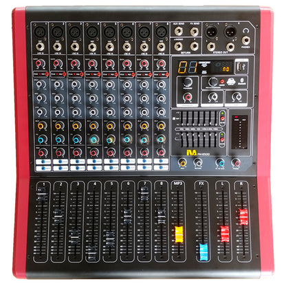 IVA PM-8500 2 X 500 Watt 8 Channel Powered Mixer With USB Bluetooth and Power Effect (PM8500 PM 8500)