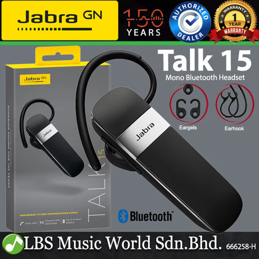 Jabra Talk 15 Wireless Mono Bluetooth In Ear Headset with Omnidirectional Microphone