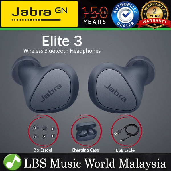 Jabra Elite 3 True Wireless Earbuds Bluetooth Headset With Noise Isolating Design (Earphones)