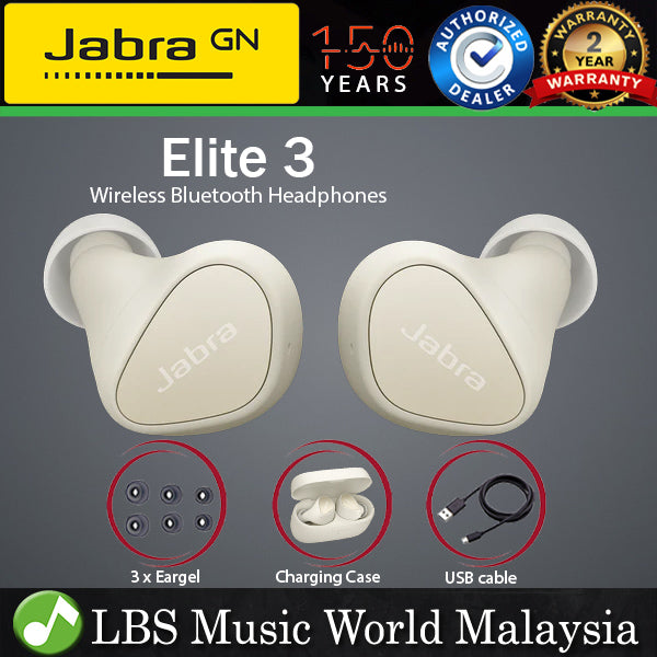 Jabra Elite 3 True Wireless Earbuds Bluetooth Headset With Noise Isolating Design (Earphones)