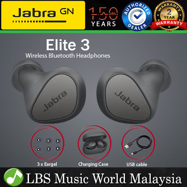 Jabra Elite 3 True Wireless Earbuds Bluetooth Headset With Noise Isolating Design (Earphones)