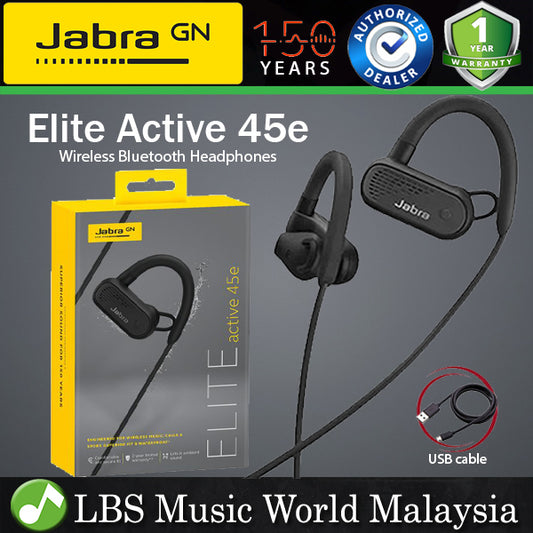 Jabra Elite Active 45e Wireless Bluetooth In Ear Headphone Waterproof for Music Calls Sports (Headphones)