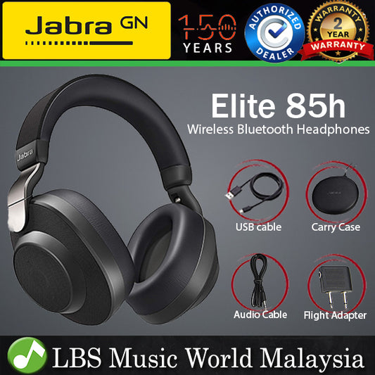 Jabra Elite 85h Wireless Bluetooth Smart Active Noise Cancelling Over Ear Headphone Headset (Headphones)