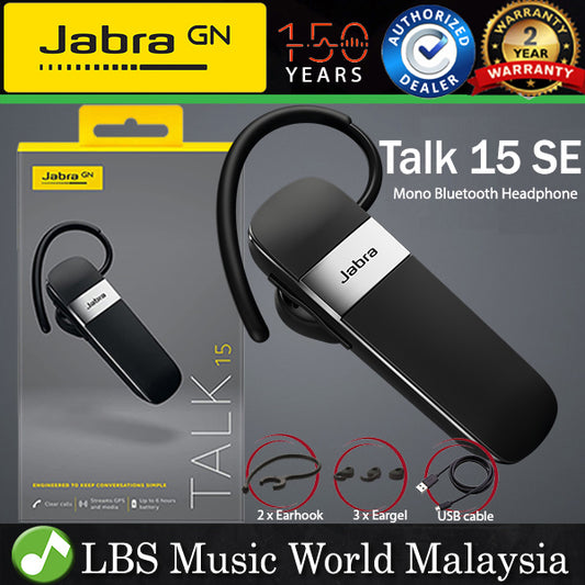 Jabra Talk 15 SE Mono Bluetooth Wireless In Ear Headset Headphone Clear Audio (15SE Talk15)