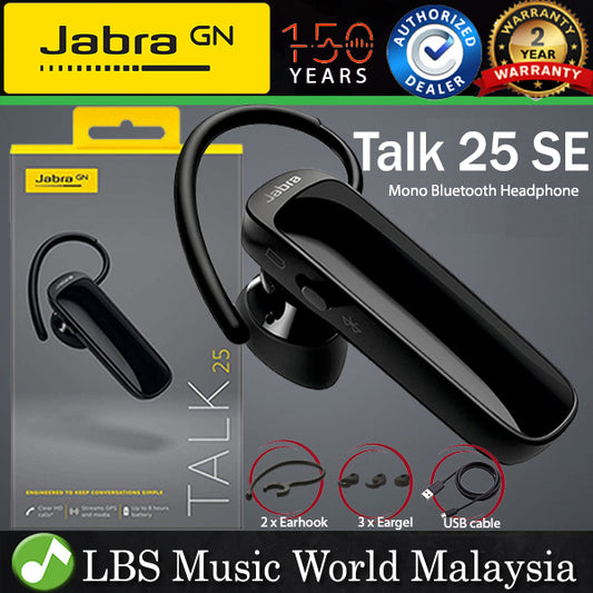 Jabra Talk 25 SE Mono Bluetooth Wireless In Ear Headset Headphone Clear HD Calls (Talk25 25SE)