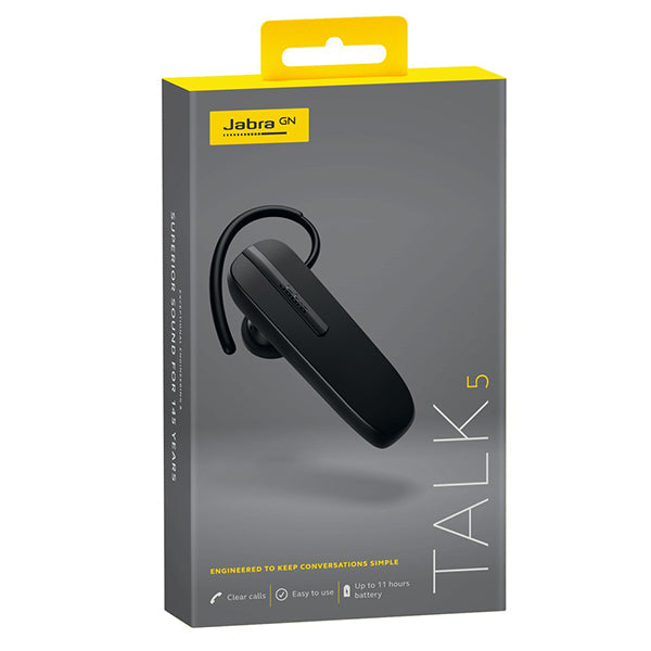 Jabra Talk 5 Mono Bluetooth Wireless Headset Headphone Ear Hook with Mic (Talk5 Earphones)