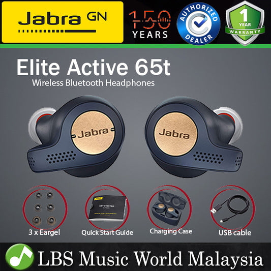 Jabra Elite Active 65t True Wireless Earbuds Bluetooth Earphone for Music Calls Sports (Headphone)