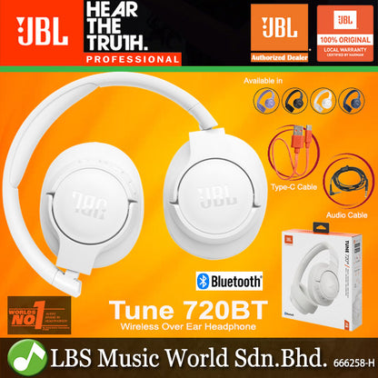 JBL Tune 720BT Wireless Bluetooth Over Ear Headphones with Built In Microphone (720 BT)