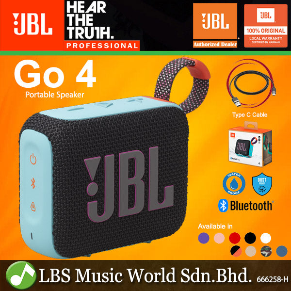 JBL GO 4 Ultra-portable Pro Sound with Punchier Bass and Bluetooth (GO4)
