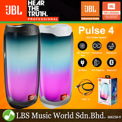 JBL Pulse 4 Wireless Waterproof Bluetooth Speaker with LED Light (Pulse4 Pulse 4)