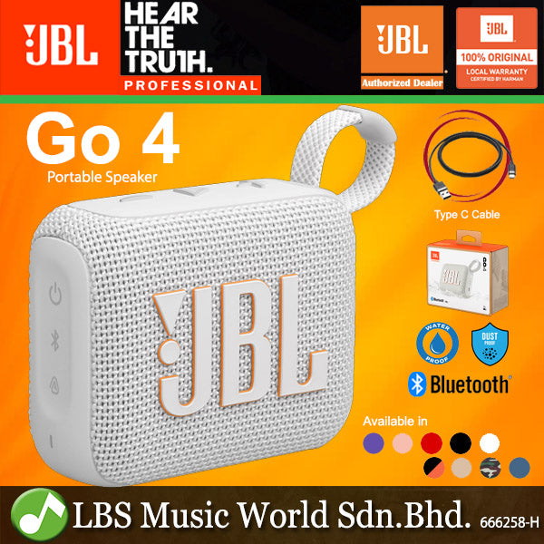 JBL GO 4 Ultra-portable Pro Sound with Punchier Bass and Bluetooth (GO4)