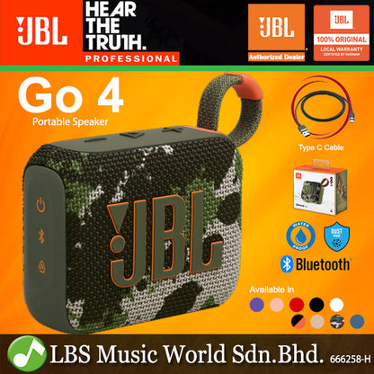 JBL GO 4 Ultra-portable Pro Sound with Punchier Bass and Bluetooth (GO4)