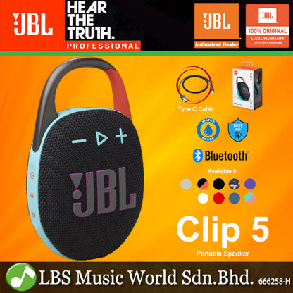 JBL CLIP 5 Ultra-portable Waterproof Bluetooth Speaker (Clip5)