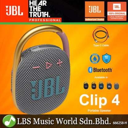 JBL CLIP 4 Ultra-portable Waterproof Bluetooth Speaker (Clip4)