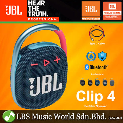 JBL CLIP 4 Ultra-portable Waterproof Bluetooth Speaker (Clip4)