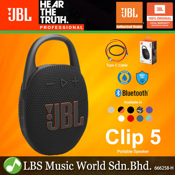 JBL CLIP 5 Ultra-portable Waterproof Bluetooth Speaker (Clip5)