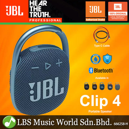 JBL CLIP 4 Ultra-portable Waterproof Bluetooth Speaker (Clip4)