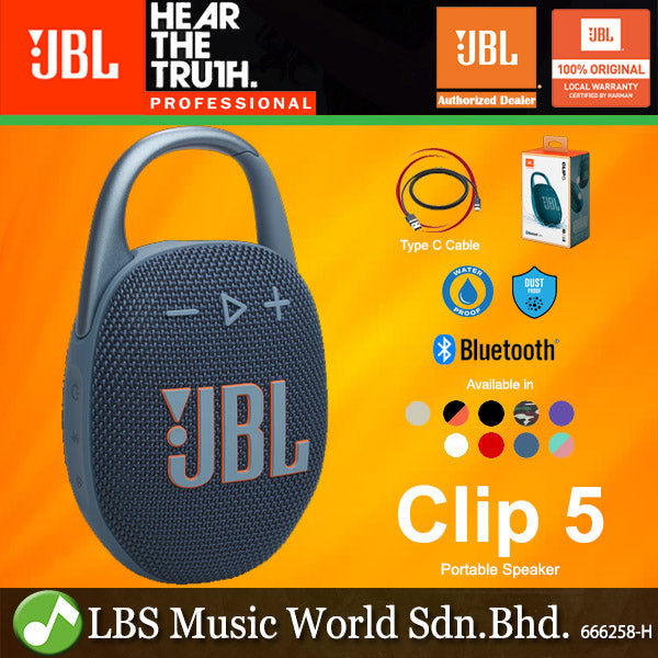 JBL CLIP 5 Ultra-portable Waterproof Bluetooth Speaker (Clip5)