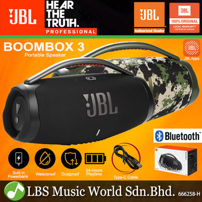JBL BOOMBOX 3 Portable Rechargeable Wireless Bluetooth Speaker with Built in Powerbank