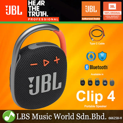 JBL CLIP 4 Ultra-portable Waterproof Bluetooth Speaker (Clip4)