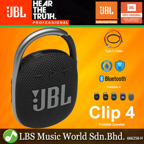 JBL CLIP 4 Ultra-portable Waterproof Bluetooth Speaker (Clip4)
