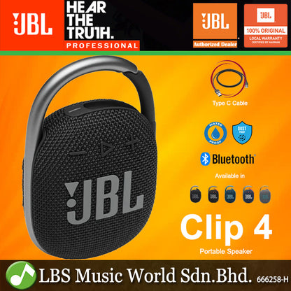 JBL CLIP 4 Ultra-portable Waterproof Bluetooth Speaker (Clip4)