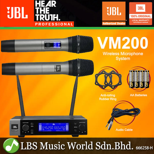 JBL VM200 UHF Wireless Dual Microphone System Suitable for Live Vocal Performance