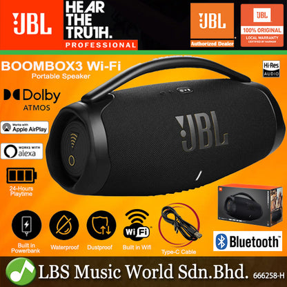 JBL BOOMBOX 3 WI-FI Powerful Wireless and Bluetooth Portable Speaker with Built in Powerbank