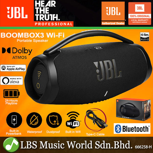 JBL BOOMBOX 3 WI-FI Powerful Wireless and Bluetooth Portable Speaker with Built in Powerbank