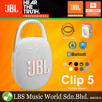 JBL CLIP 5 Ultra-portable Waterproof Bluetooth Speaker (Clip5)