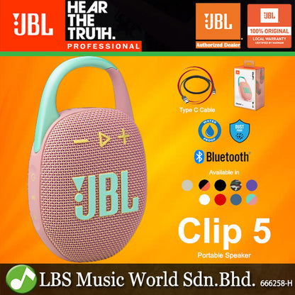 JBL CLIP 5 Ultra-portable Waterproof Bluetooth Speaker (Clip5)