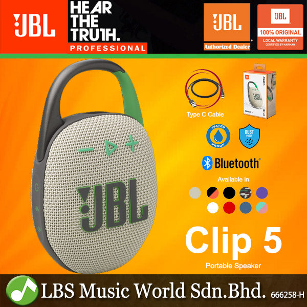 JBL CLIP 5 Ultra-portable Waterproof Bluetooth Speaker (Clip5)