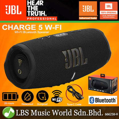 JBL CHARGE 5 WI-FI Portable Rechargeable Bluetooth Speaker with Built in Powerbank