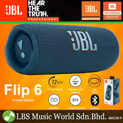 JBL FLIP 6 Portable Waterproof Bluetooth Speaker with PartyBoost (Flip6 Flip 6)