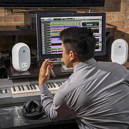 JBL 104-BT 4.5 Inch Compact Powered Monitors Reference Speaker with Bluetooth (104BT 104 BT)