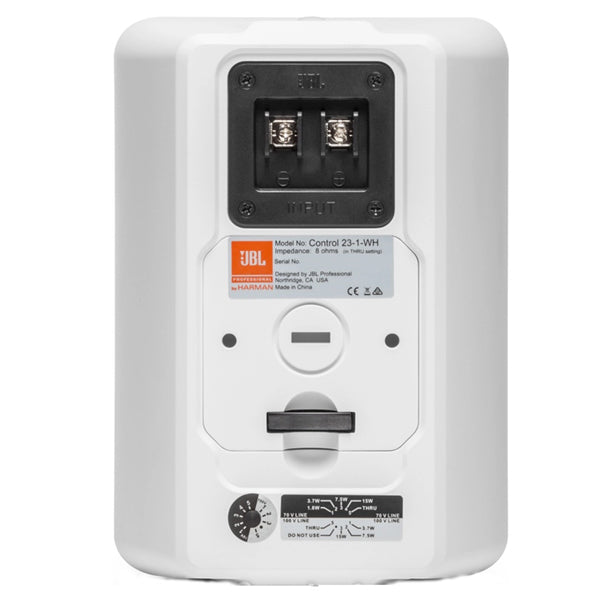 JBL Control 25-1 5 Inch 100 Volt Line Indoor or Outdoor Speaker White (Control 25)