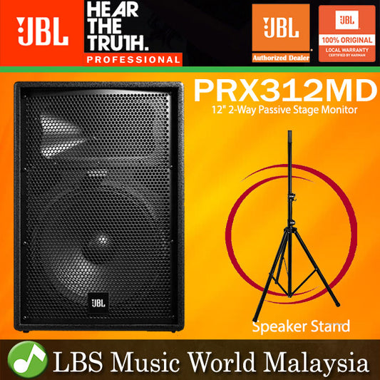 JBL PRX312MD 12" 2 Way Passive Stage Monitor Speaker (PRX312 MD)
